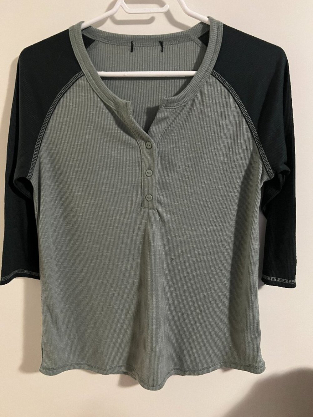 Warehouse One Woman's Henley 3/4 sleeves Shirt